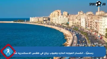 رسميًا.. انكسار الموجة الحارة وهبوب رياح في طقس الإسكندرية غدًا